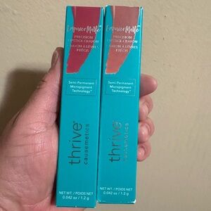 Thrive Causemetics Teal Packaged Lipstick Crayon Duo Linda and Ruth Brand New